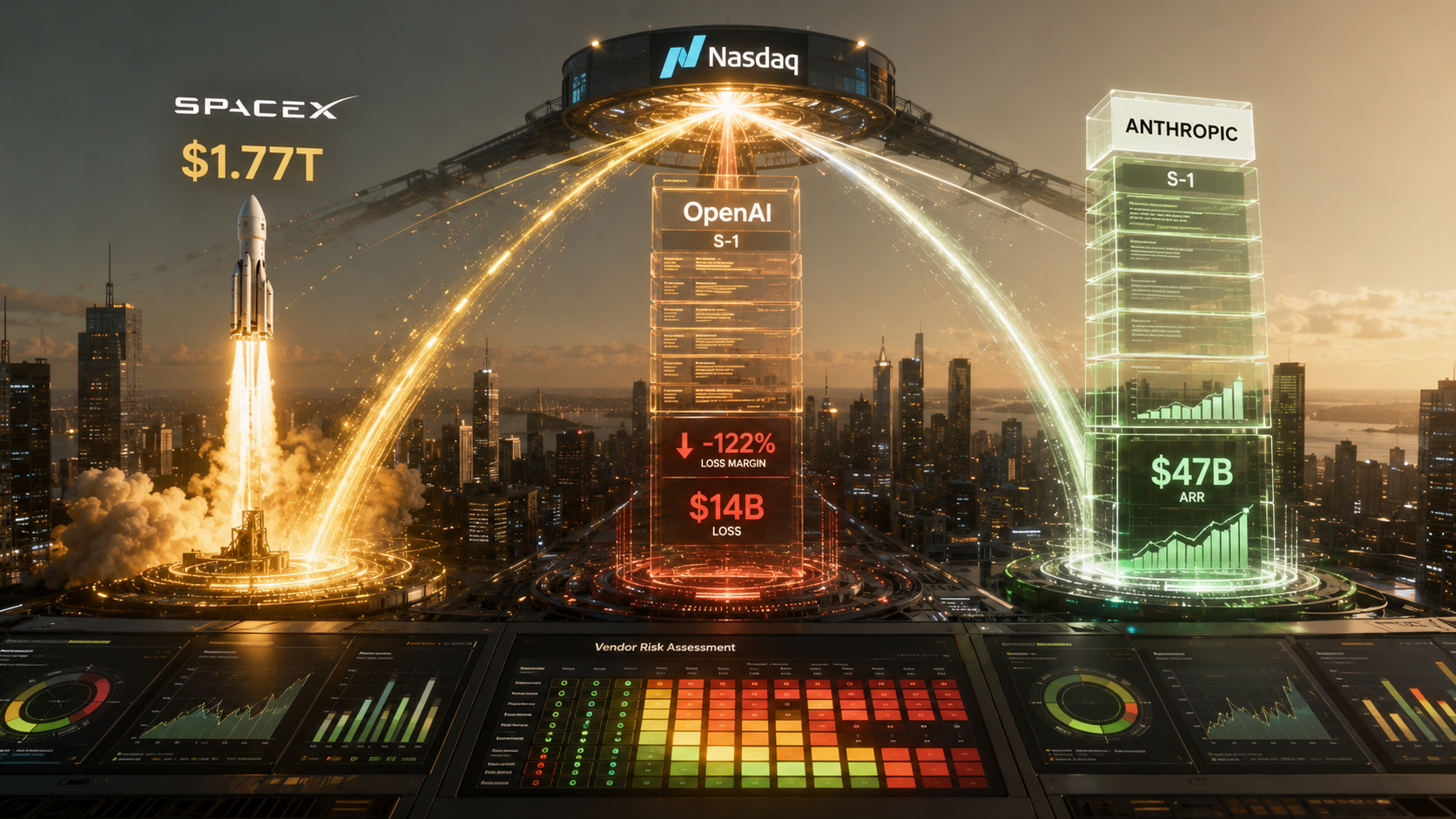 The AI IPO Triple-Header: What SpaceX at $1.77 Trillion, OpenAI's S-1 and Anthropic's $47B ARR Mean for Every Enterprise's AI Vendor Assessment